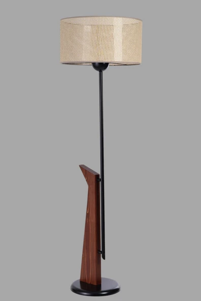 Lumexx BERZAN CEVİZ LAMBADER SİLİNDİR PETEK ABAJURLU - Resim 3