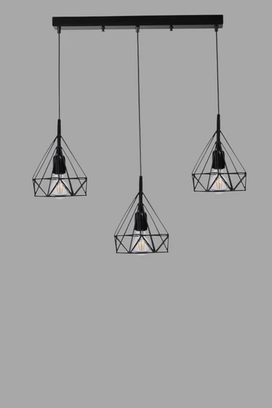 Lumexx PRAMİT 3 LÜ SIRALI SİYAH SARKIT - Resim 3