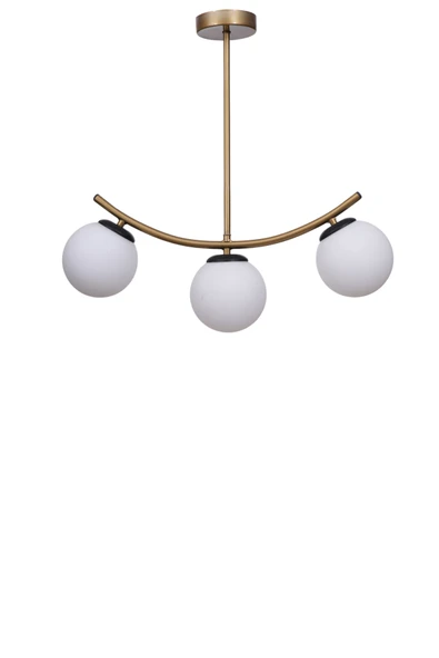 Lumexx VELVET 3 LÜ ESKİTME BEYAZ CAMLI PLAFONYER AVİZE - Resim 2