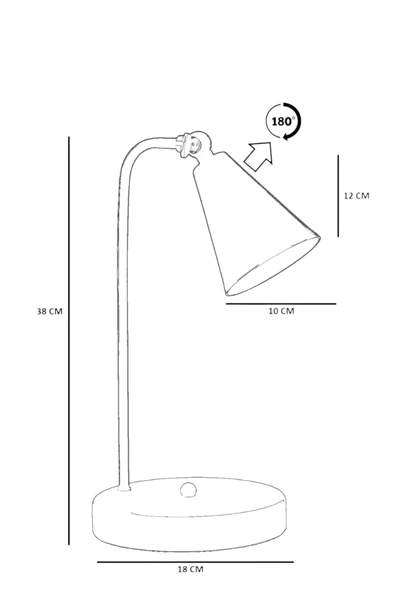 Lumexx YENİ DORA SİYAH MASA LAMBASI - Resim 4