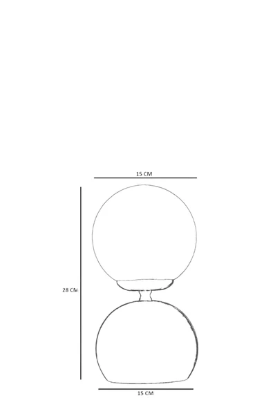 Lumexx OLİVER ESKİTME KAPLAMALI BAL CAMLI MASA LAMBASI - Resim 5