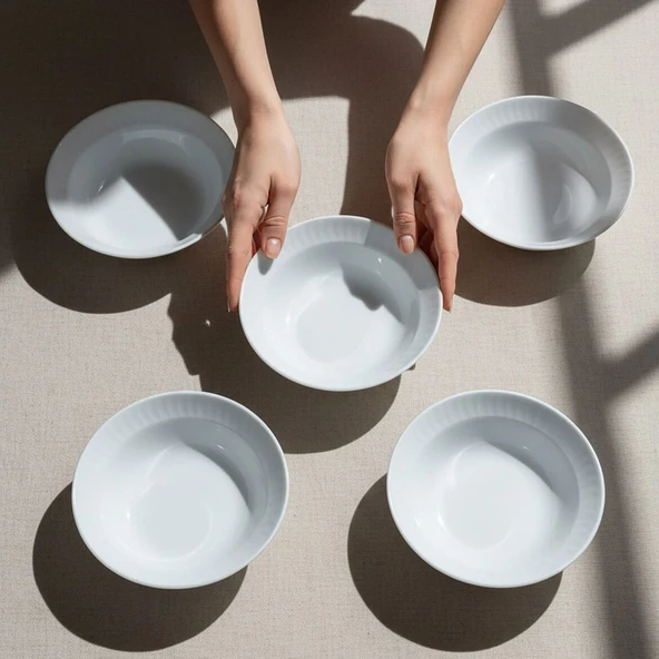 GÜRAL PORSELEN Sembol 6 Parça 15 cm Çorba Kasesi - Resim 5