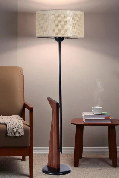 Lumexx BERZAN CEVİZ LAMBADER SİLİNDİR PETEK ABAJURLU ürün görseli