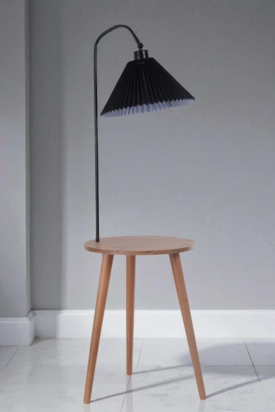 Lumexx ATLAS NATUREL-SİYAH LAMBADER PİLELİ SİYAH ABAJURLU ürün görseli