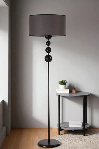 Lumexx HAYAL SİYAH LAMBADER SİLİNDİR KOYU GRİ ABAJURLU ürün görseli