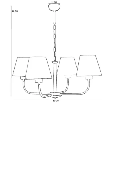 Lumexx APOLLO 4 LÜ ESKİTME PETEK ABAJURLU AVİZE - Resim 4