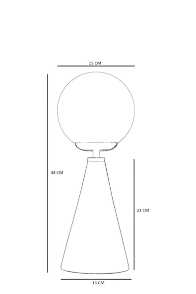 Lumexx JUNO CEVİZ BEYAZ CAMLI MASA LAMBASI - Resim 5