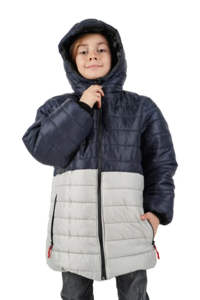 İçi Kürklü Su ve Rüzgar Geçirmez Erkek Çocuk Mont - 3