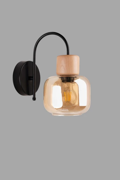 Lumexx LİDYA SİYAH BAL CAMLI APLİK - Resim 3