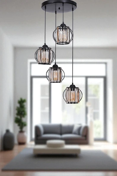 Lumexx OHRİD 4 LÜ TEPSİLİ SİYAH SARKIT ürün görseli