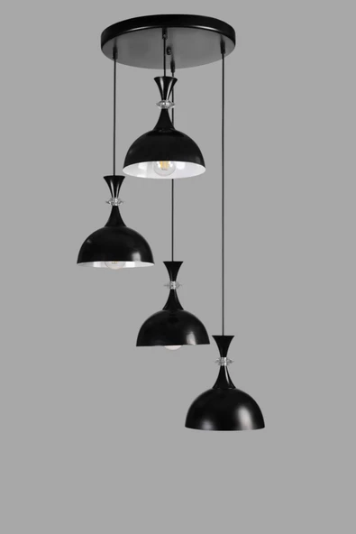 Lumexx AKAY 4 LÜ TEPSİLİ SİYAH SARKIT - Resim 3