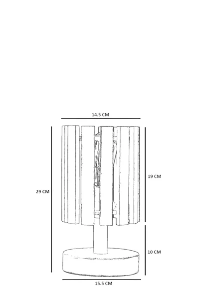 Lumexx KASNAK CEVİZ MASA LAMBASI - Resim 5