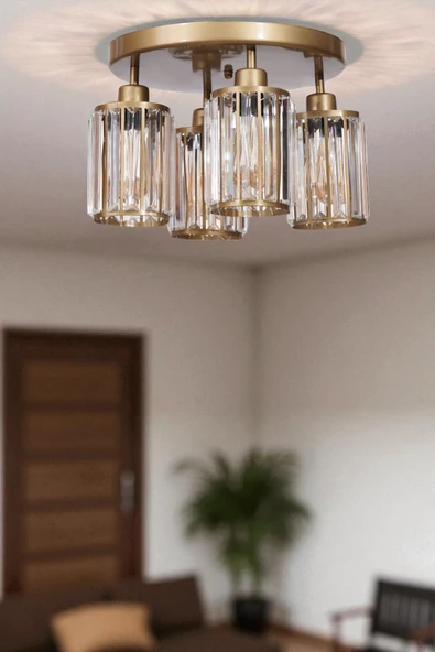 Lumexx HUGO 4 LÜ TEPSİLİ ESKİTME PLAFONYER AVİZE ürün görseli