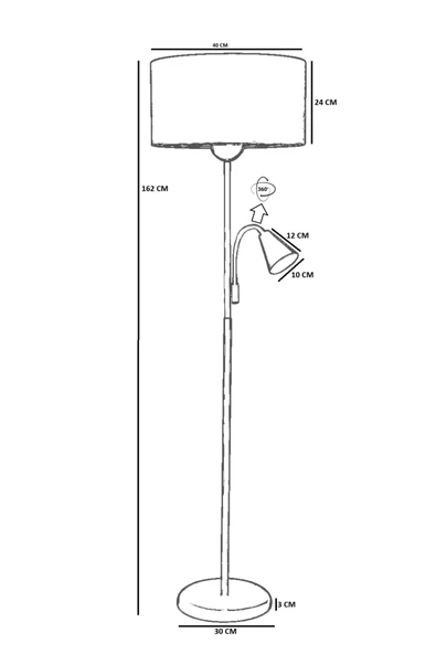 Lumexx DEVİN YEŞİL LAMBADER SİLİNDİR RENKLİ ABAJURLU - Resim 4