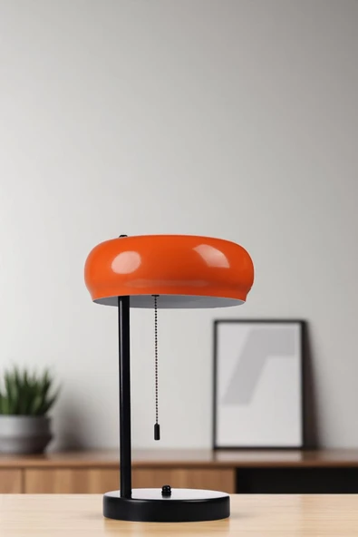 Lumexx SMİTH SİYAH TURUNCU BAŞLIKLI MASA LAMBASI ürün görseli