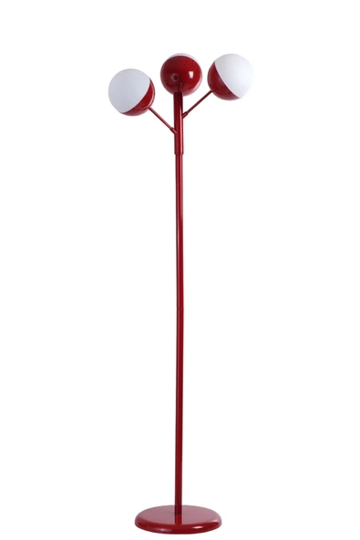 Lumexx KÜRE 3 LÜ KIRMIZI LAMBADER BEYAZ CAMLI - Resim 2