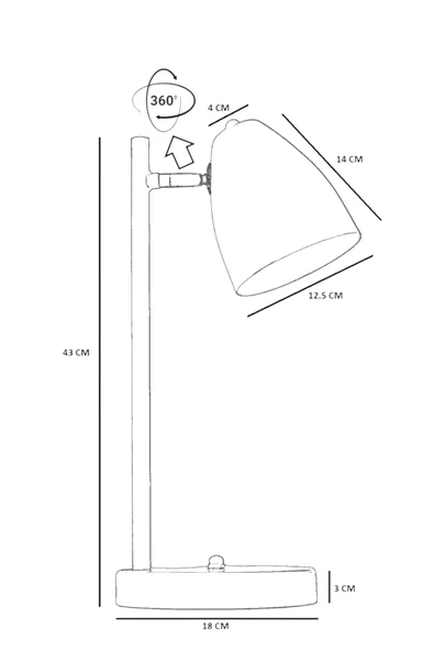 Lumexx FRANK BEYAZ MASA LAMBASI - Resim 5