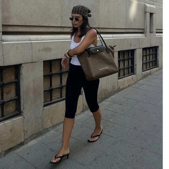 BONHEUR N 7 Kanvas Çanta- Mocha Cream - 2