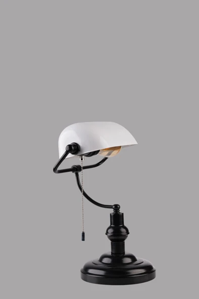 Lumexx BANKER SİYAH-BEYAZ MASA LAMBASI - Resim 5