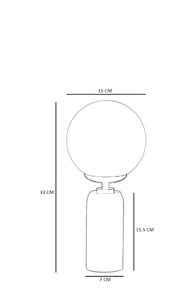 Lumexx LOLE CEVİZ BAL CAMLI MASA LAMBASI - Resim 5