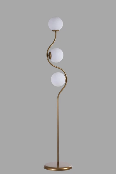 Lumexx TURAN 3 LÜ ESKİTME LAMABDER BEYAZ CAMLI - Resim 3