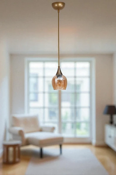 Lumexx ENZO TEKLİ ESKİTME BAL CAMLI SARKIT ürün görseli