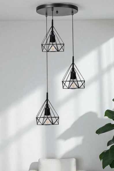 Lumexx PRAMİT 3 LÜ TEPSİLİ SİYAH SARKIT ürün görseli