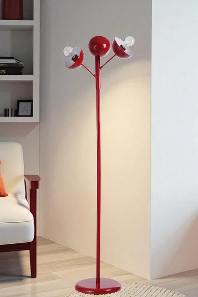 Lumexx KÜRE 3 LÜ KIRMIZI LAMBADER METAL BAŞLIKLI ürün görseli