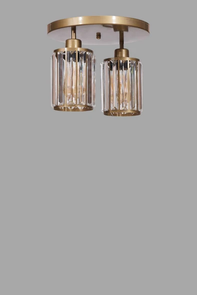 Lumexx HUGO 2 Lİ TEPSİLİ ESKİTME PLAFONYER AVİZE - Resim 3