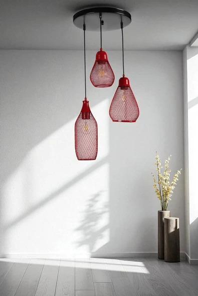 Lumexx KARMAŞIK 3 LÜ TEPSİLİ KIRMIZI SARKIT ürün görseli