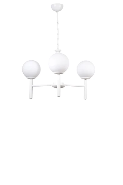 Lumexx LUKE 3 LÜ BEYAZ CAMLI AVİZE - Resim 2