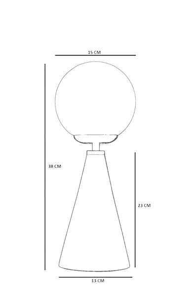 Lumexx JUNO CEVİZ BAL CAMLI MASA LAMBASI - Resim 5