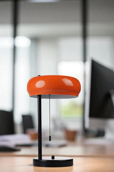 Lumexx SMİTH SİYAH TURUNCU BAŞLIKLI MASA LAMBASI - Resim 2