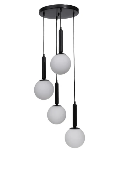 Lumexx SEZGİ 4 LÜ TEPSİLİ SİYAH BEYAZ CAMLI SARKIT - Resim 2