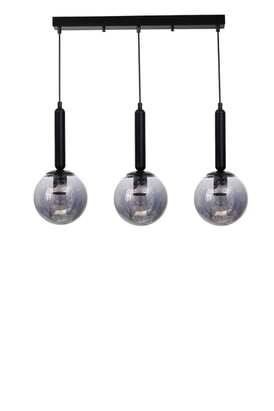 Lumexx SEZGİ 3 LÜ SIRALI SİYAH FÜME CAMLI SARKIT - Resim 2