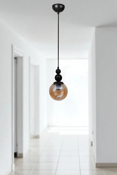 Lumexx YAREN TEKLİ SİYAH BAL CAMLI SARKIT ürün görseli