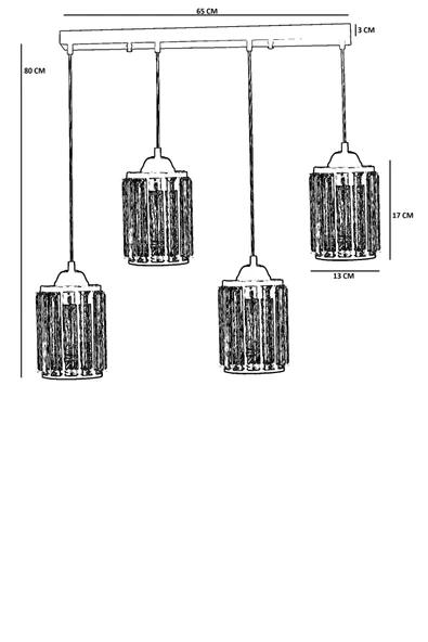 Lumexx HUGO 4 LÜ SIRALI ESKİTME SARKIT - Resim 4