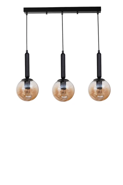 Lumexx SEZGİ 3 LÜ SIRALI SİYAH BAL CAMLI SARKIT - Resim 2