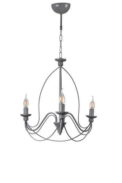 Lumexx BERFİN 3 LÜ GRİ RUSTİK AVİZE - Resim 2