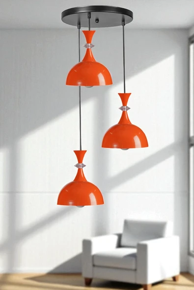 Lumexx AKAY 3 LÜ TEPSİLİ TURUNCU SARKIT ürün görseli