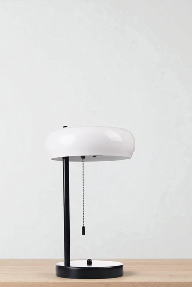 Lumexx SMİTH SİYAH BEYAZ BAŞLIKLI MASA LAMBASI - Resim 2