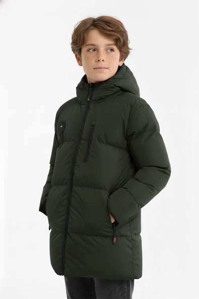 İçi Kürklü Su ve Rüzgar Geçirmez Erkek Çocuk Mont - Resim 2