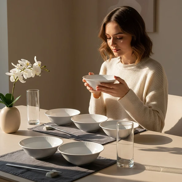 GÜRAL PORSELEN Sembol 6 Parça 15 cm Çorba Kasesi ürün görseli 1