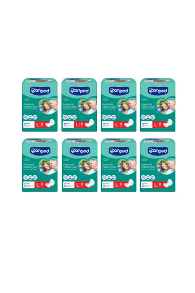Anatomik Hasta Bezi Büyük Boy (L) 8'li 8 Paket 64 Adet ürün görseli