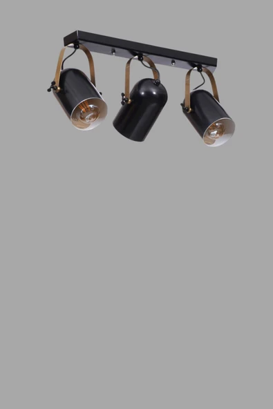 Lumexx LONDON 3 LÜ SIRALI SİYAH PLAFONYER AVİZE - Resim 3