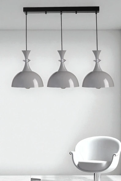 Lumexx AKAY 3 LÜ SIRALI GRİ SARKIT - Resim 2