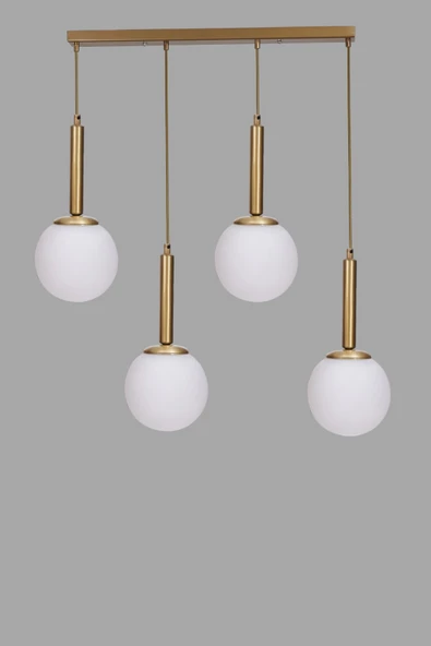 Lumexx SEZGİ 4 LÜ SIRALI ESKİTME BEYAZ CAMLI SARKIT - Resim 3