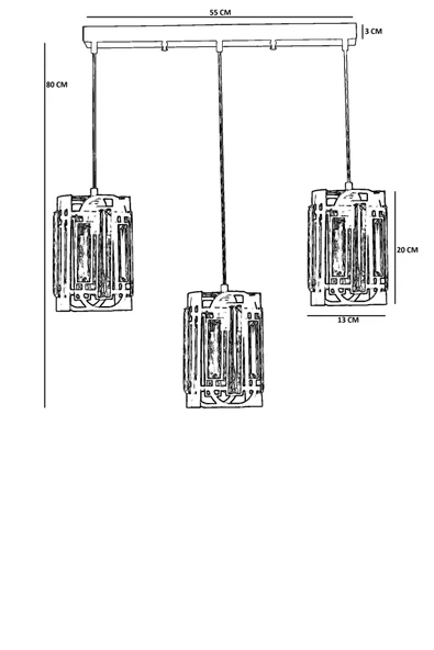 Lumexx BALA 3 LÜ SIRALI SİYAH SARKIT - Resim 4