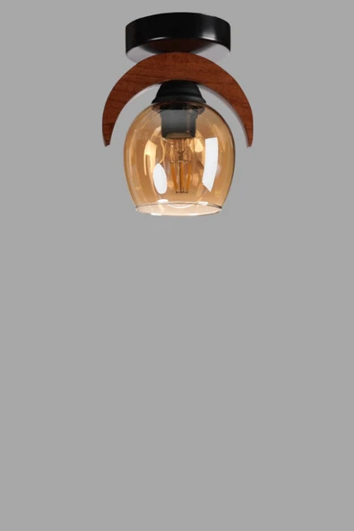 Lumexx HELENA TEKLİ BAL CAMLI PLAFONYER AVİZE - Resim 3