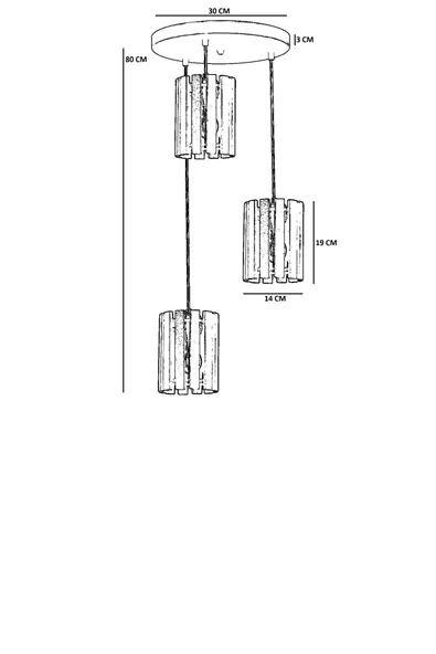 Lumexx KASNAK 3 LÜ TEPSİLİ NATUREL SARKIT - Resim 4